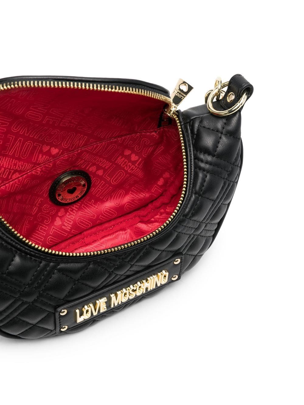 Love Moschino logo-plaque quilted shoulder bag - Image 5