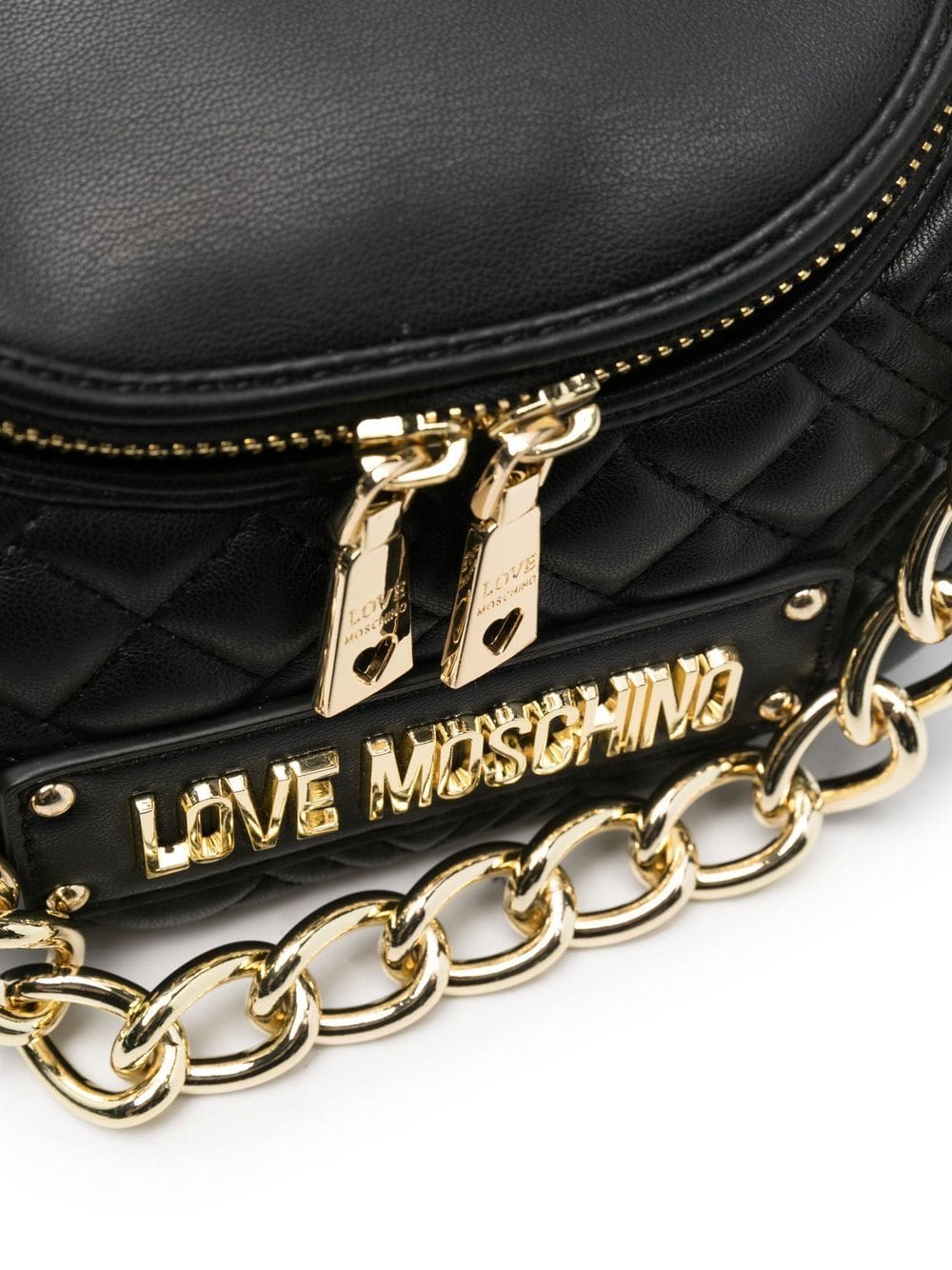 Love Moschino logo-plaque quilted shoulder bag - Image 4