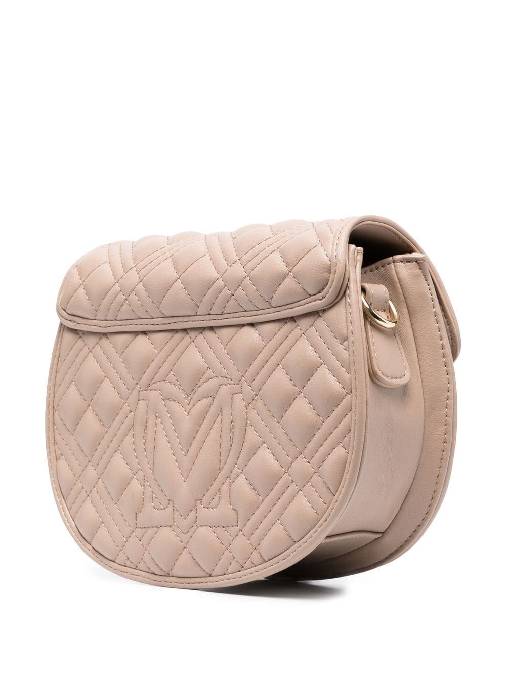 Love Moschino logo-plaque quilted satchel bag - Image 3