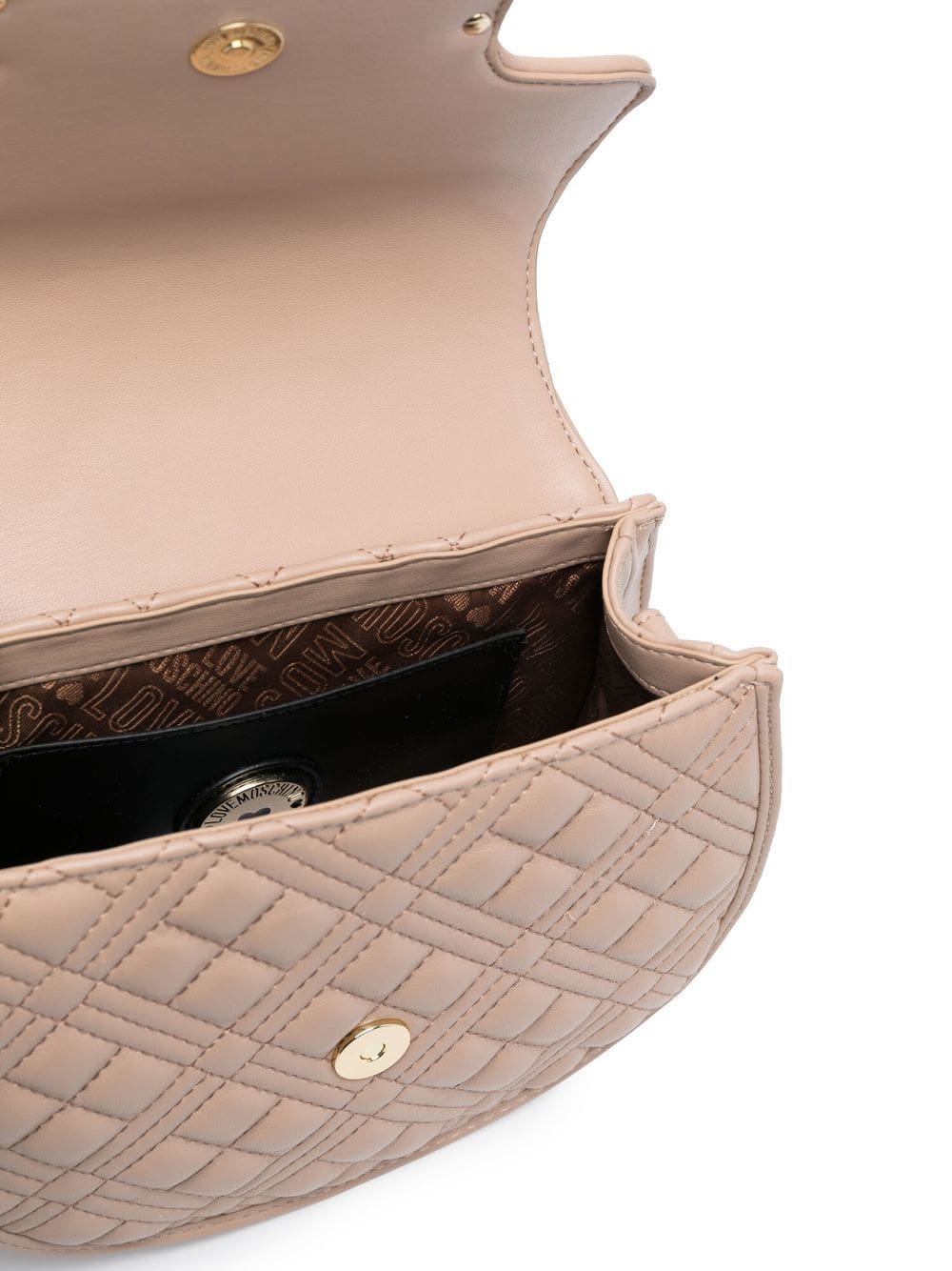 Love Moschino logo-plaque quilted satchel bag - Image 5