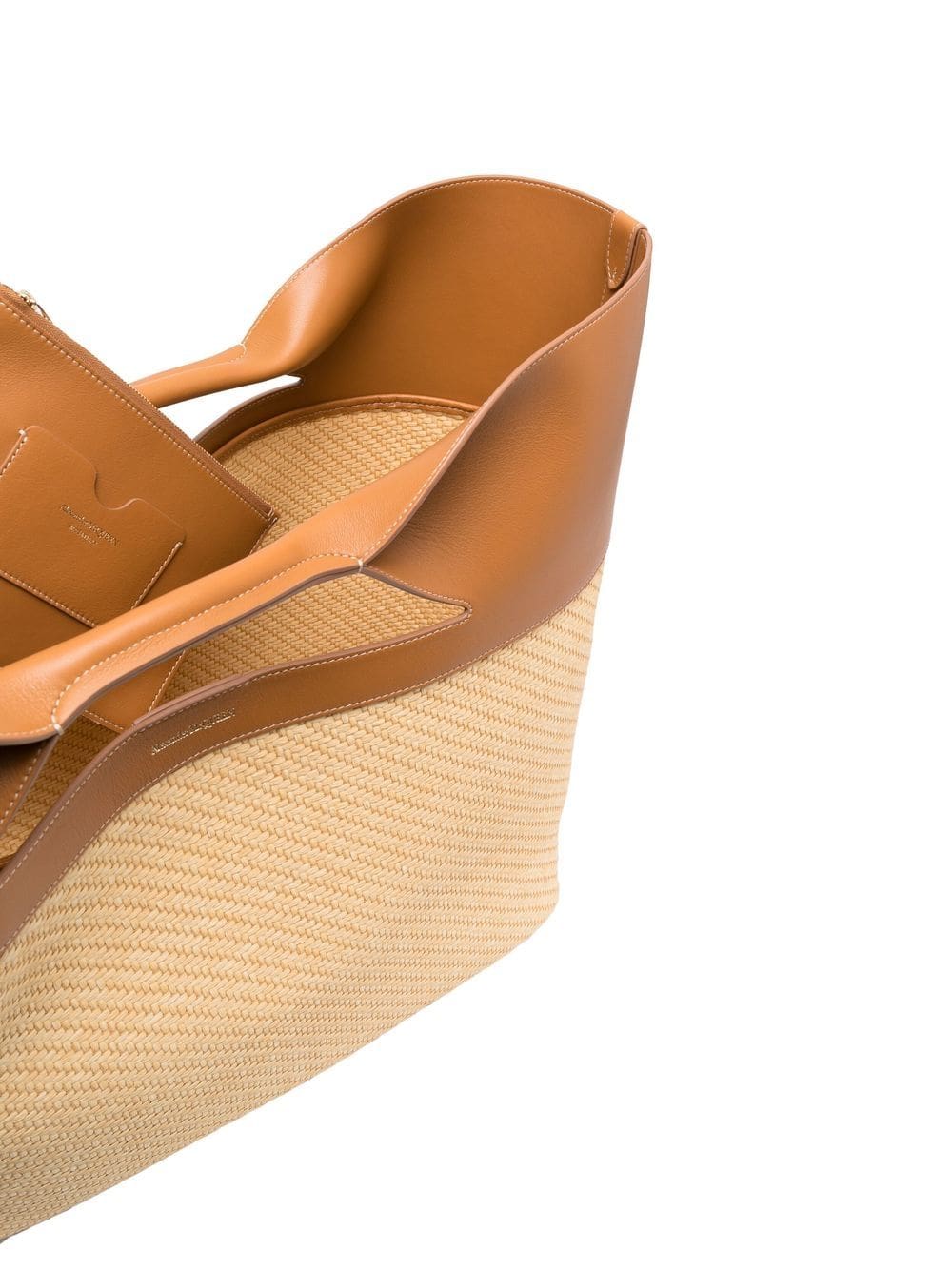 Alexander McQueen The Bow straw-woven tote bag - Image 5