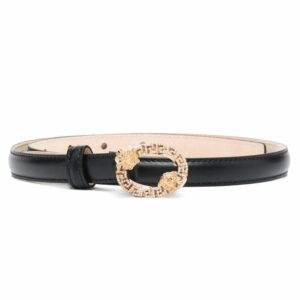 Versace  Medusa crystal-embellished leather belt