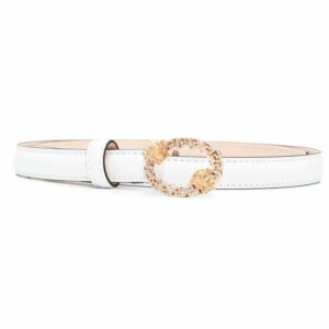 Versace  Medusa crystal-embellished leather belt