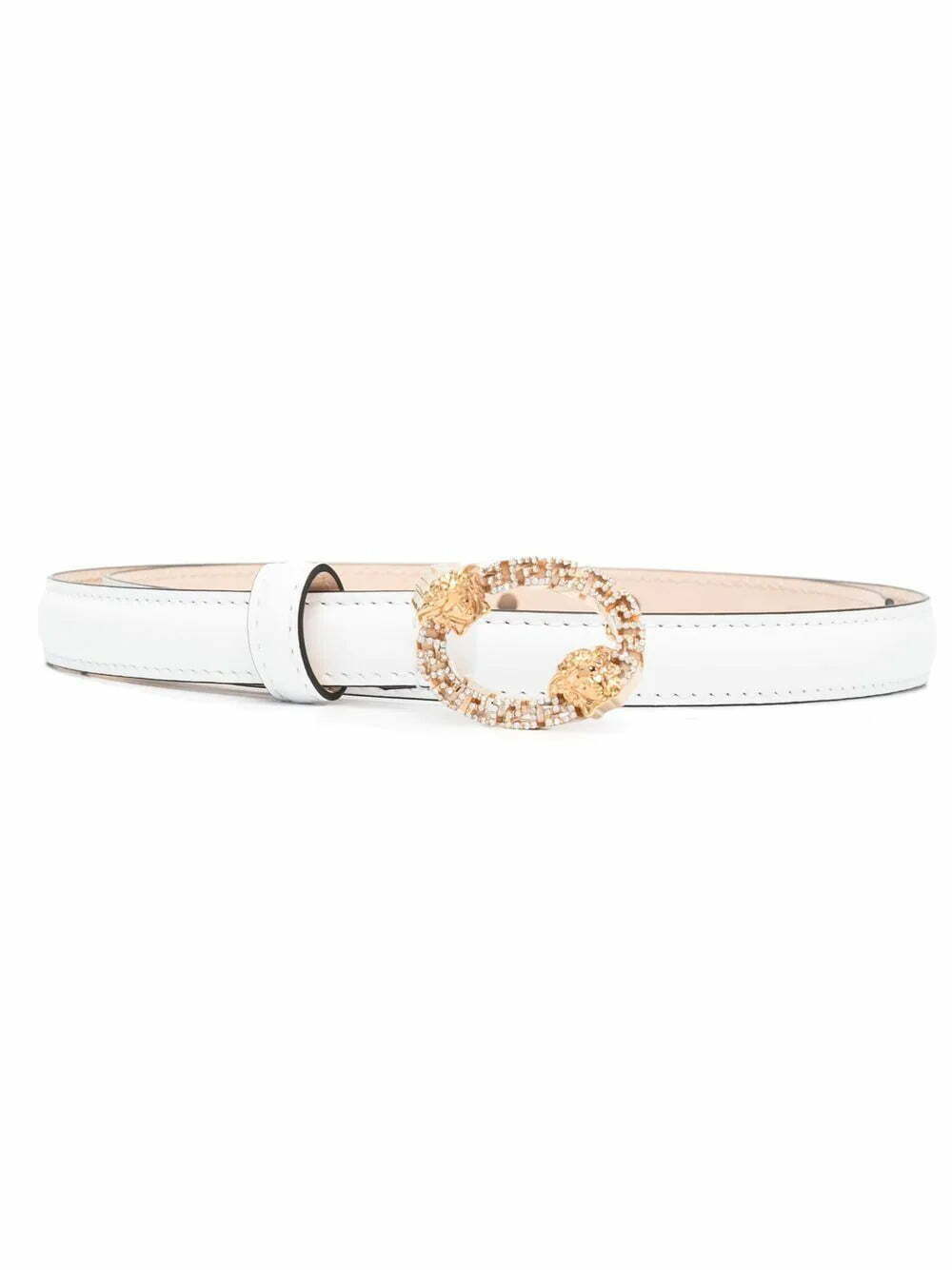 Versace Medusa crystal-embellished leather belt