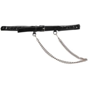 Alexander McQueen  chain-link & leather belt