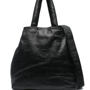 Phillip plein embossed monogram tote bag