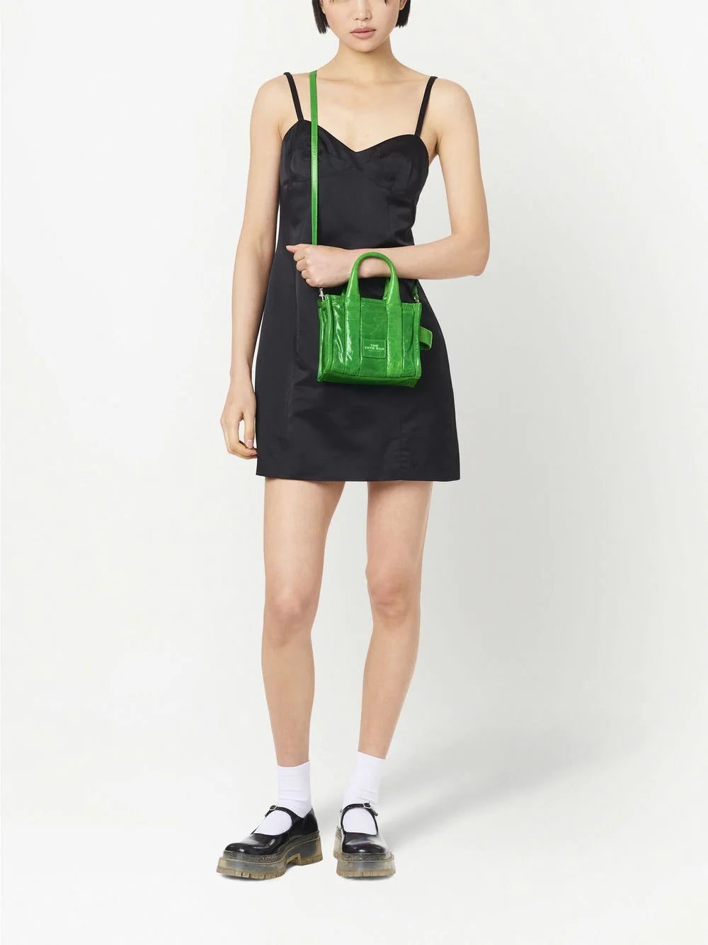 Marc Jacobs micro The Tote crinkled leather bag - Image 2