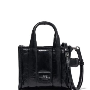 Marc Jacobs micro The Tote crinkled leather bag