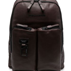 PIQUADRO logo-plaque detail backpack