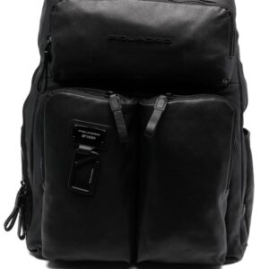 PIQUADRO logo-plaque detail backpack