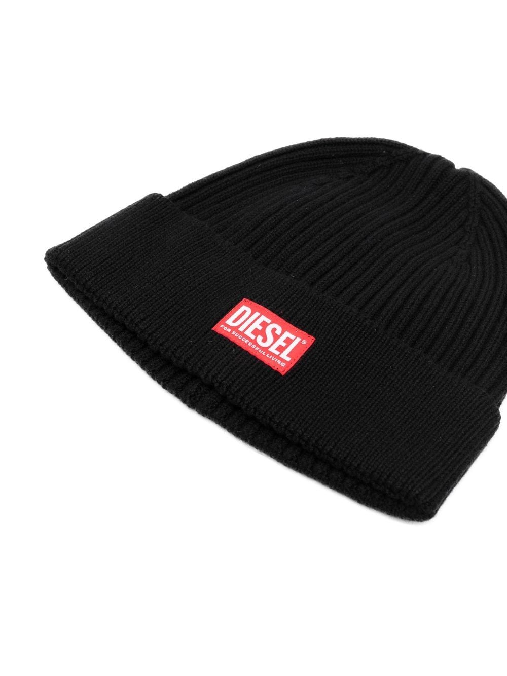Diesel K-Coder-G 2x2 ribbed beanie - Image 2