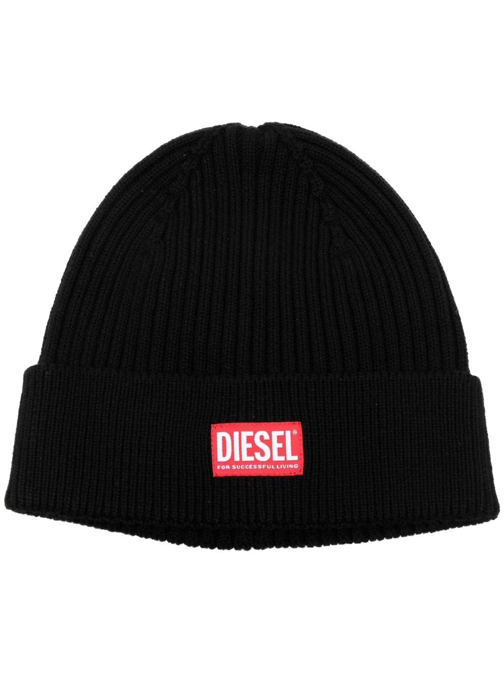Diesel K-Coder-G 2x2 ribbed beanie