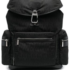 Moorer monogram-print multi-pocket backpack