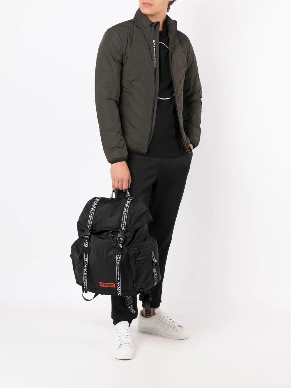 Armani Exchange logo-print backpack - Image 2