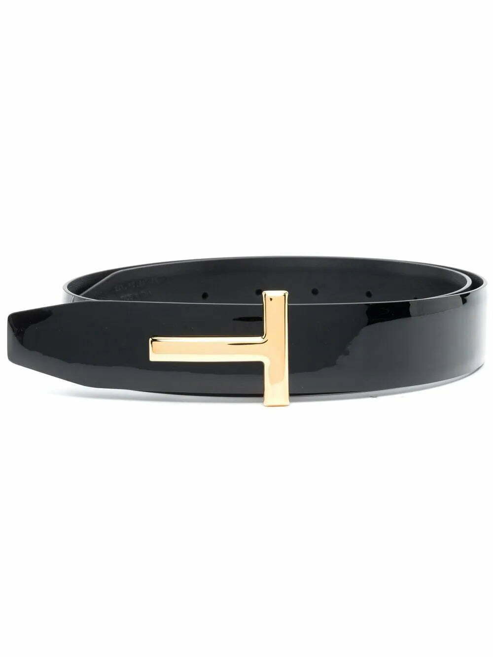 TOM FORD T logo-buckle reversible belt