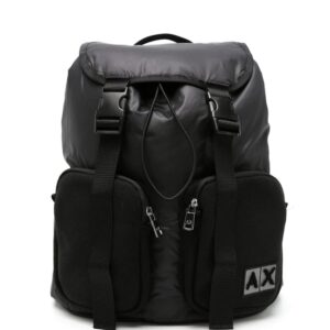 Armani Exchange logo-patch backpack