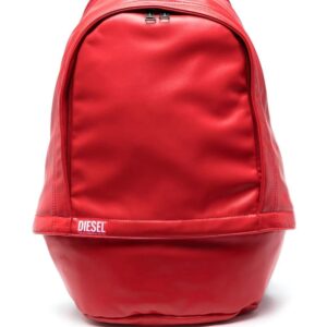 Diesel logo faux leather backpack