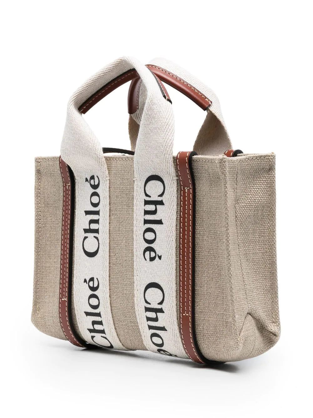 Chloé Woody linen tote bag - Image 3
