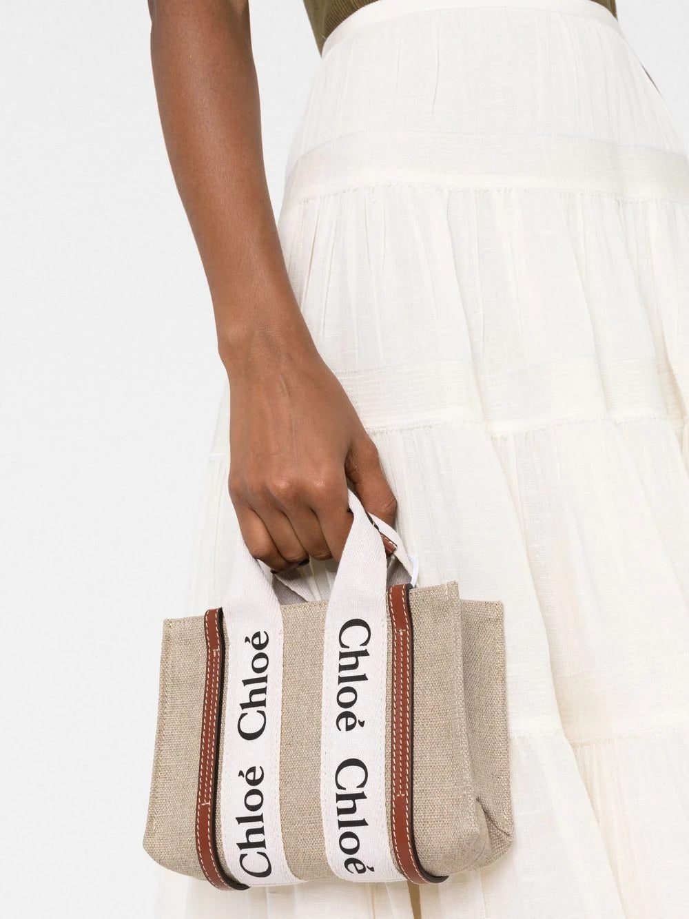 Chloé Woody linen tote bag - Image 2