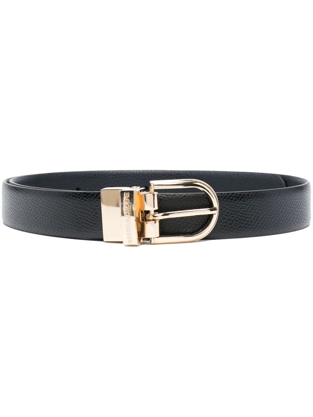 Emporio Armani logo-buckle leather belt
