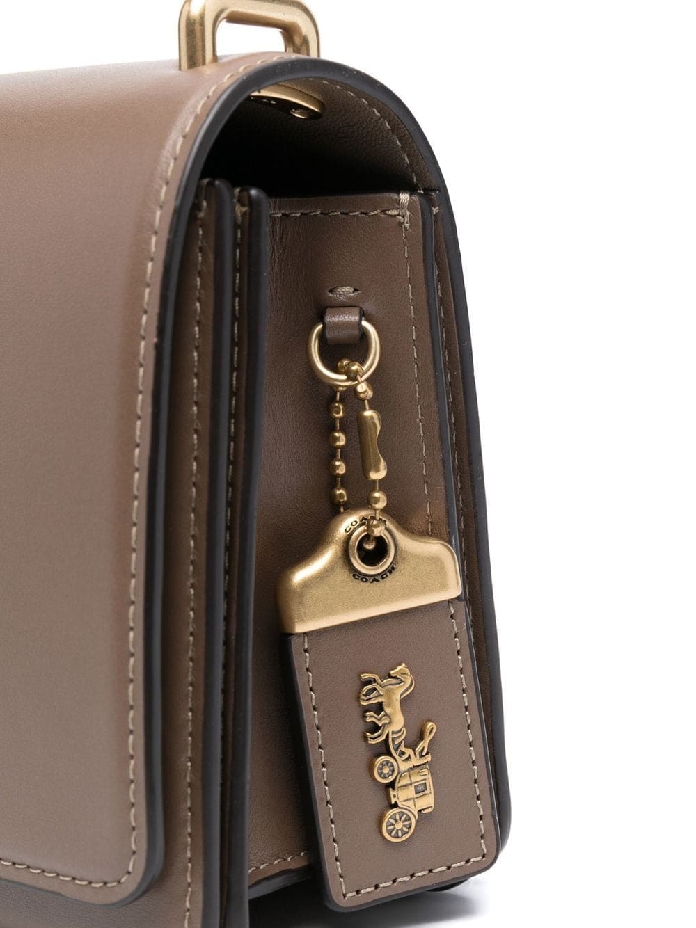 Coach logo-plaque leather shoulder bag - Image 4