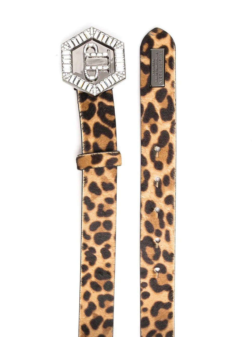 Philipp Plein Hexagon leopard-print belt - Image 2