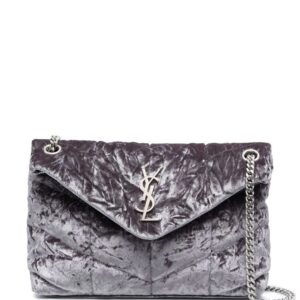 Saint Laurent small Puffer velvet shoulder bag