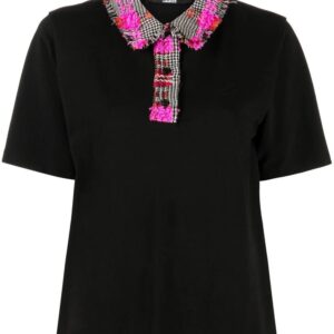 Karl Lagerfeld  bouclé-collar polo shirt