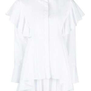 Karl Lagerfeld  ruffled organic-cotton shirt