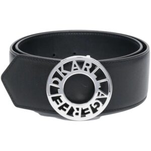 Karl Lagerfeld  Disk medium leather belt