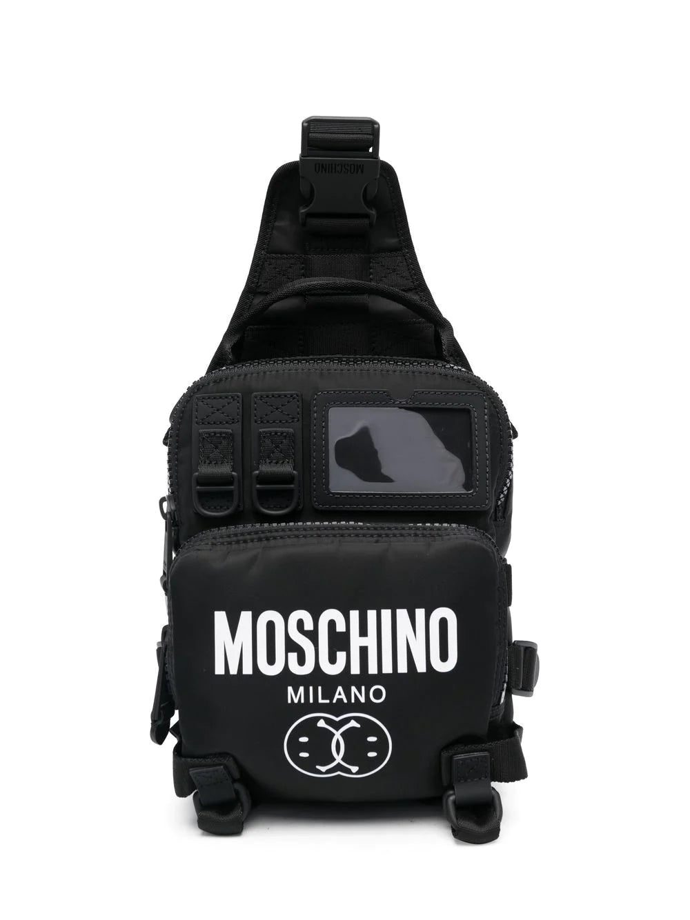 Moschino multi-pocket crossbody backpack