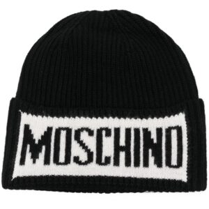 Moschino intarsia-logo knit beanie