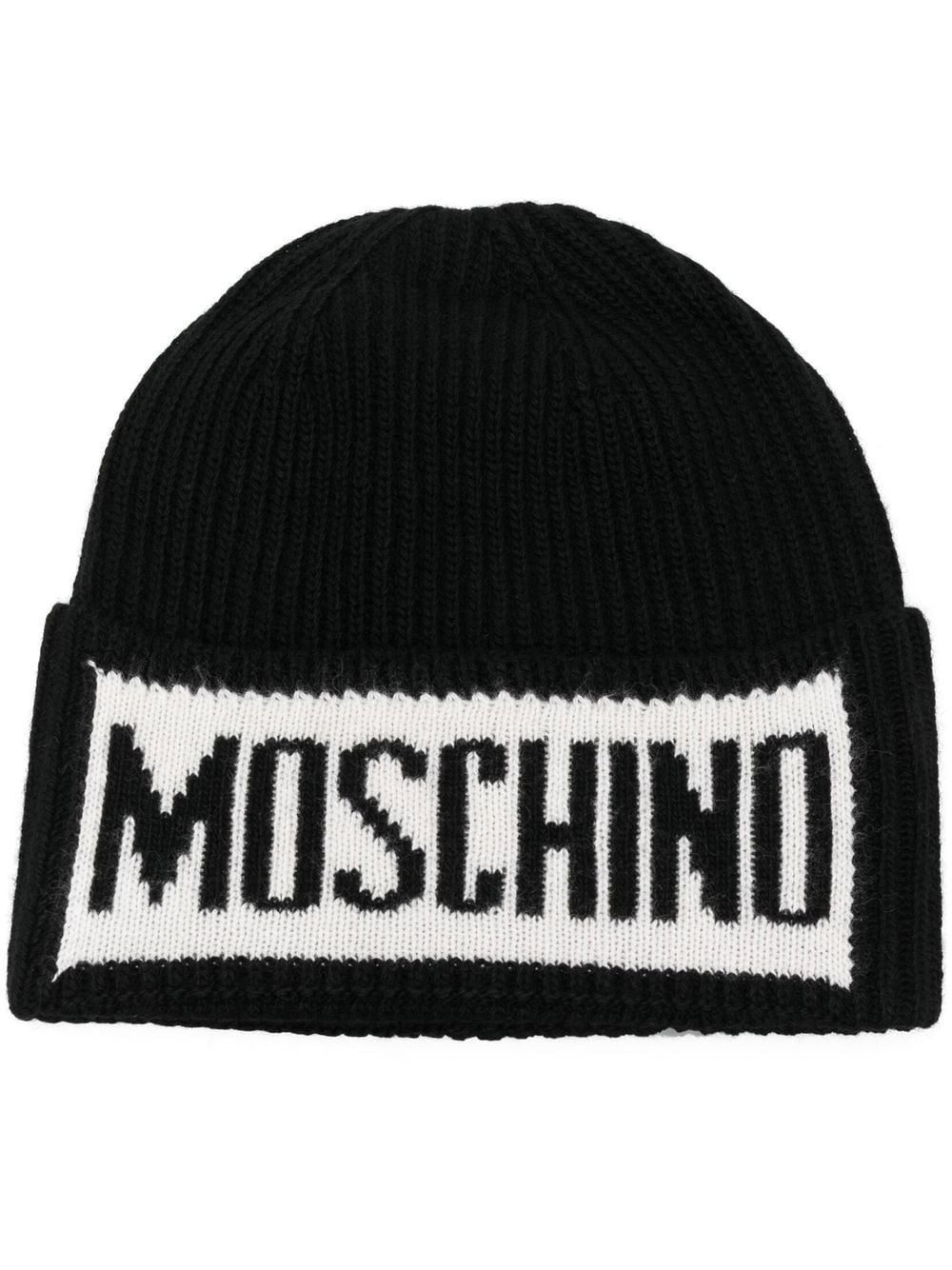 Moschino intarsia-logo knit beanie