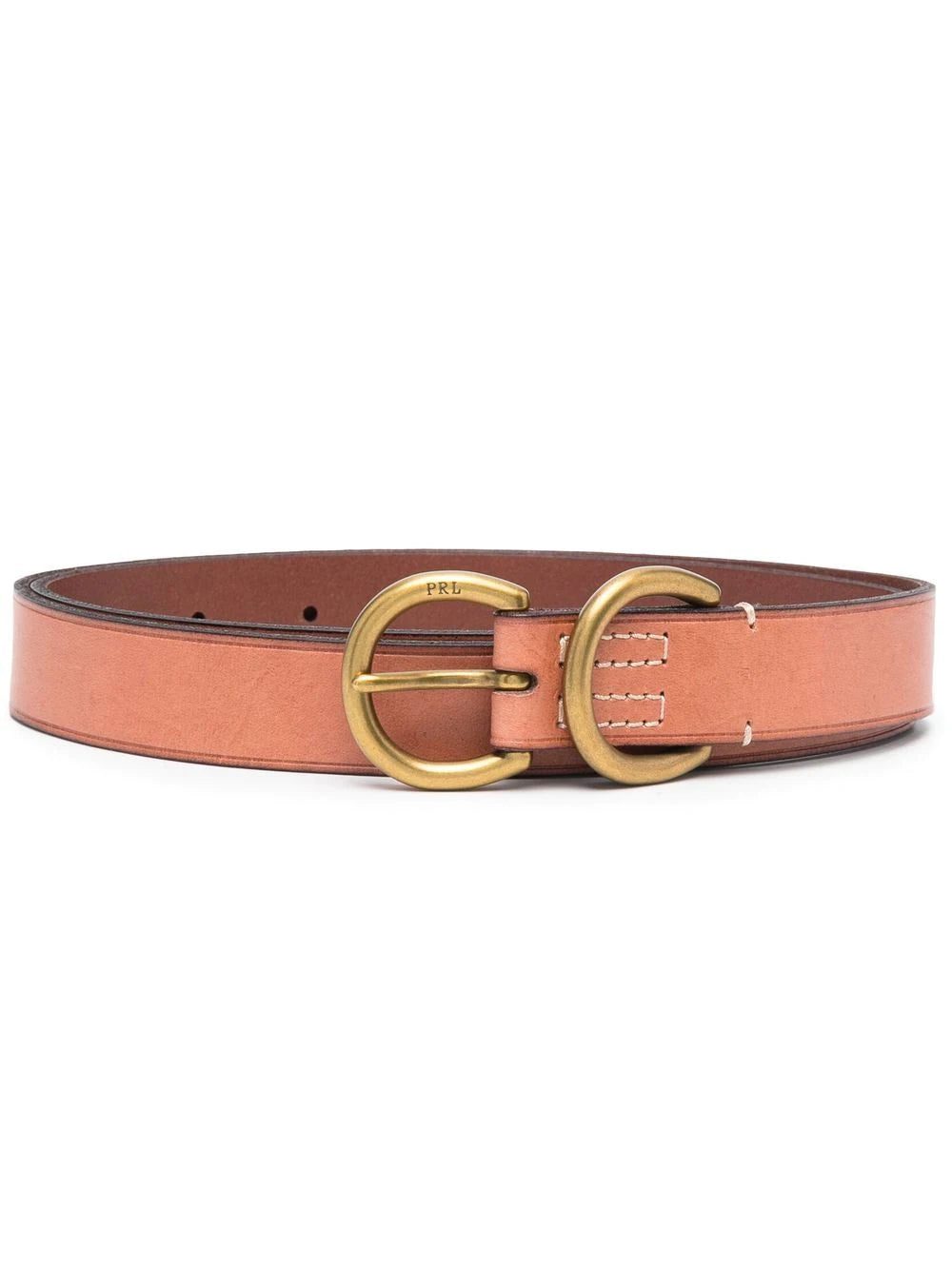 Polo Ralph Lauren double-ring leather skinny belt