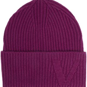 Versace logo-embroidered cashmere beanie