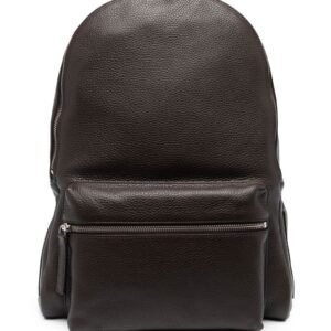 Orciani logo-plaque leather backpack