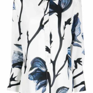 Alexander McQueen  floral-print silk shirt