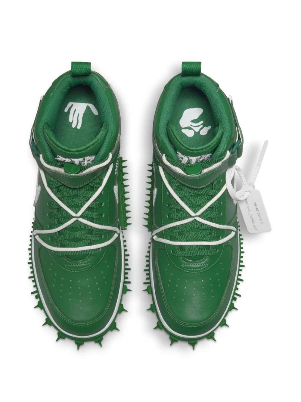Nike X Off-White Air Force 1 Mid "Pine Green" - Image 3
