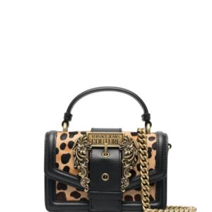 Versace Barocco buckle leopard-print tote bag