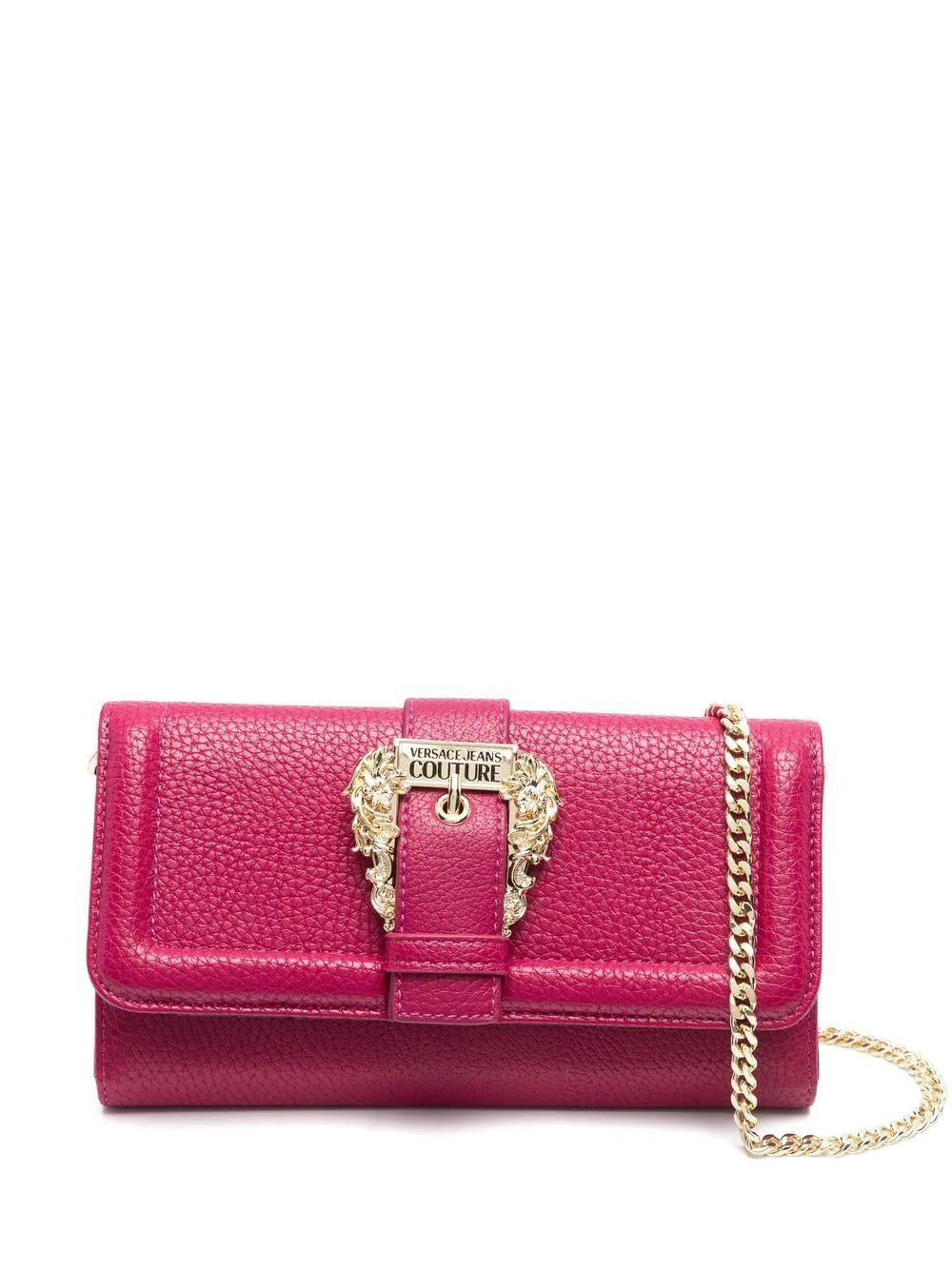 Versace logo-buckle shoulder bag