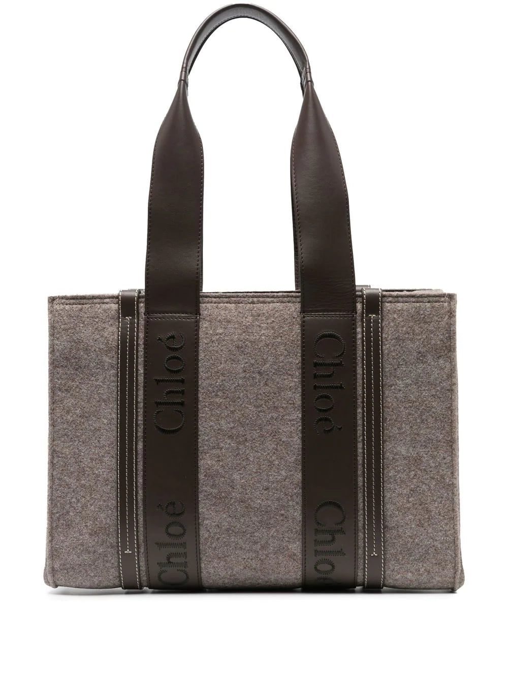 Chloé embroidered-logo tote bag