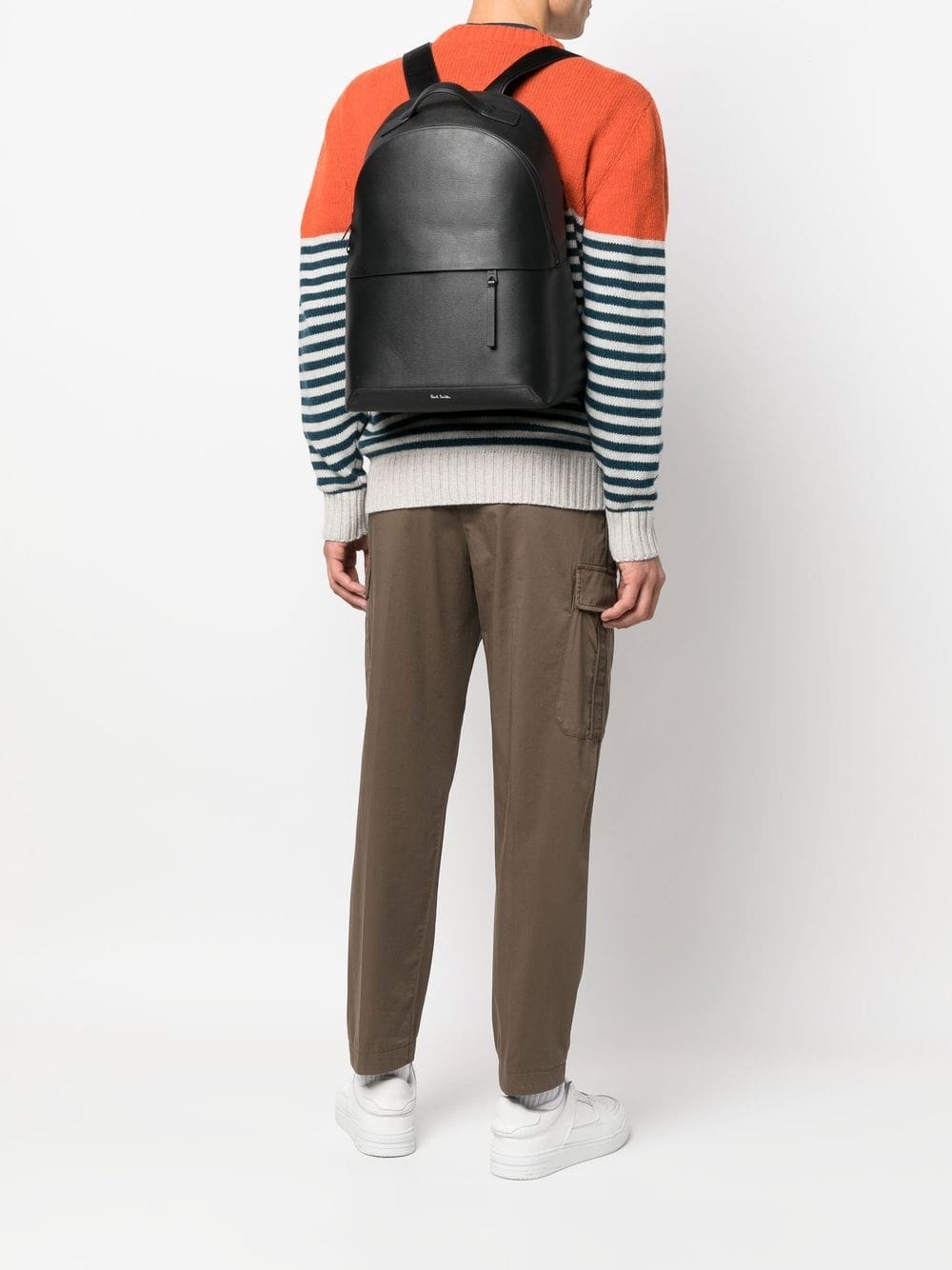 Paul Smith logo-strap leather backpack - Image 4