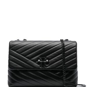 Tory Burch logo-plaque quilted shoulder bag