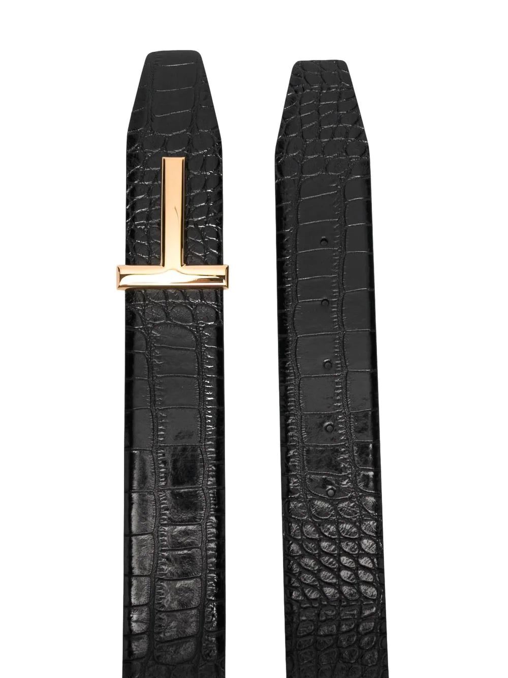 TOM FORD embossed crocodile-print belt - Image 2