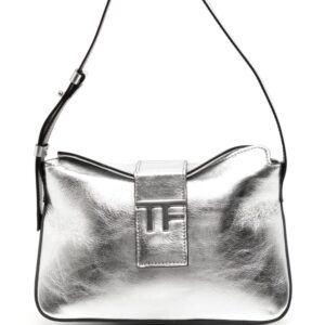 TOM FORD TB monogram-plaque leather tote bag