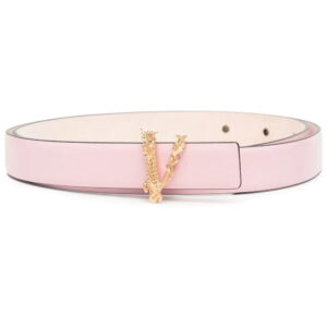 Versace  logo-buckle leather belt