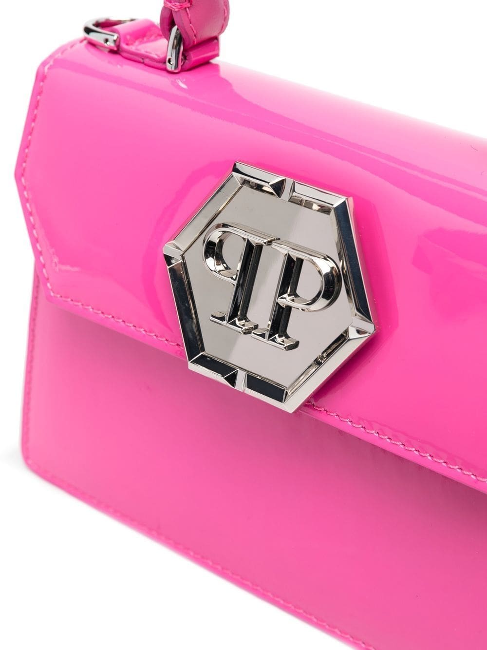 Philipp Plein logo-plaque patent-leather handbag - Image 4