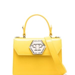 Philipp Plein logo-plaque patent-leather handbag