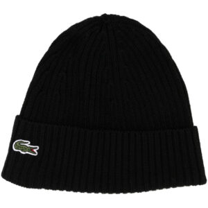 Lacoste Crocodile-patch wool beanie