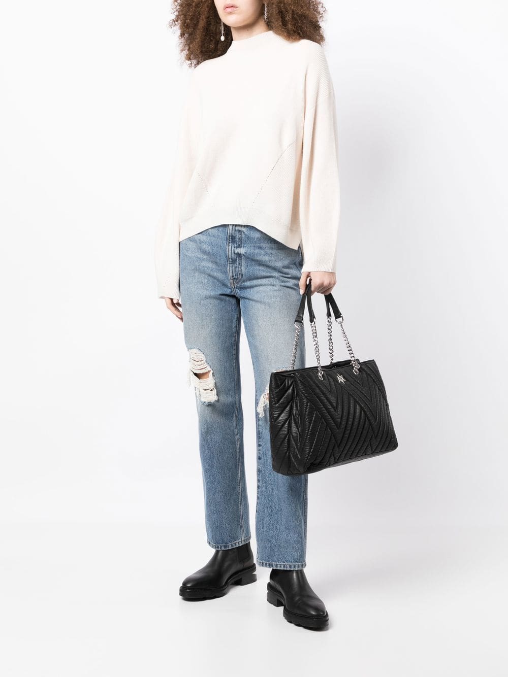 Armani Exchange padded leather tote - Image 2